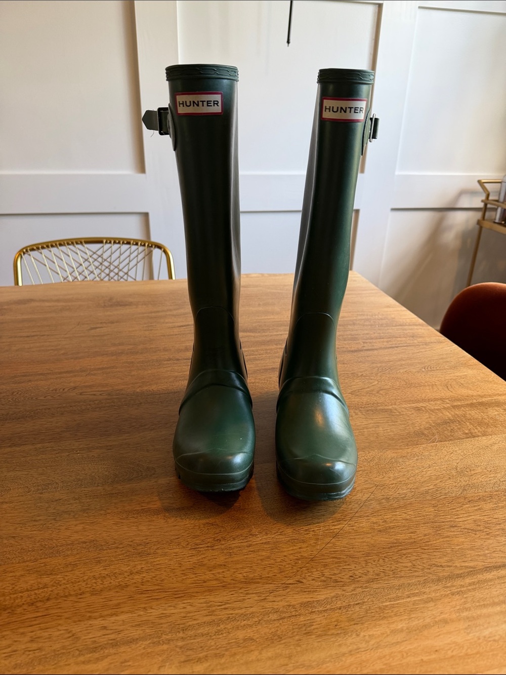 Hunter Tall Green Gloss Rain Boots